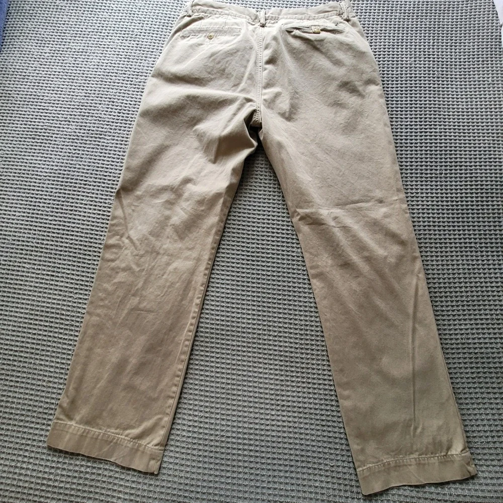 Polo Ralph Lauren Chino Pants Mens 35x32 Khaki‎ Tan Classic Fit Cotton Trousers